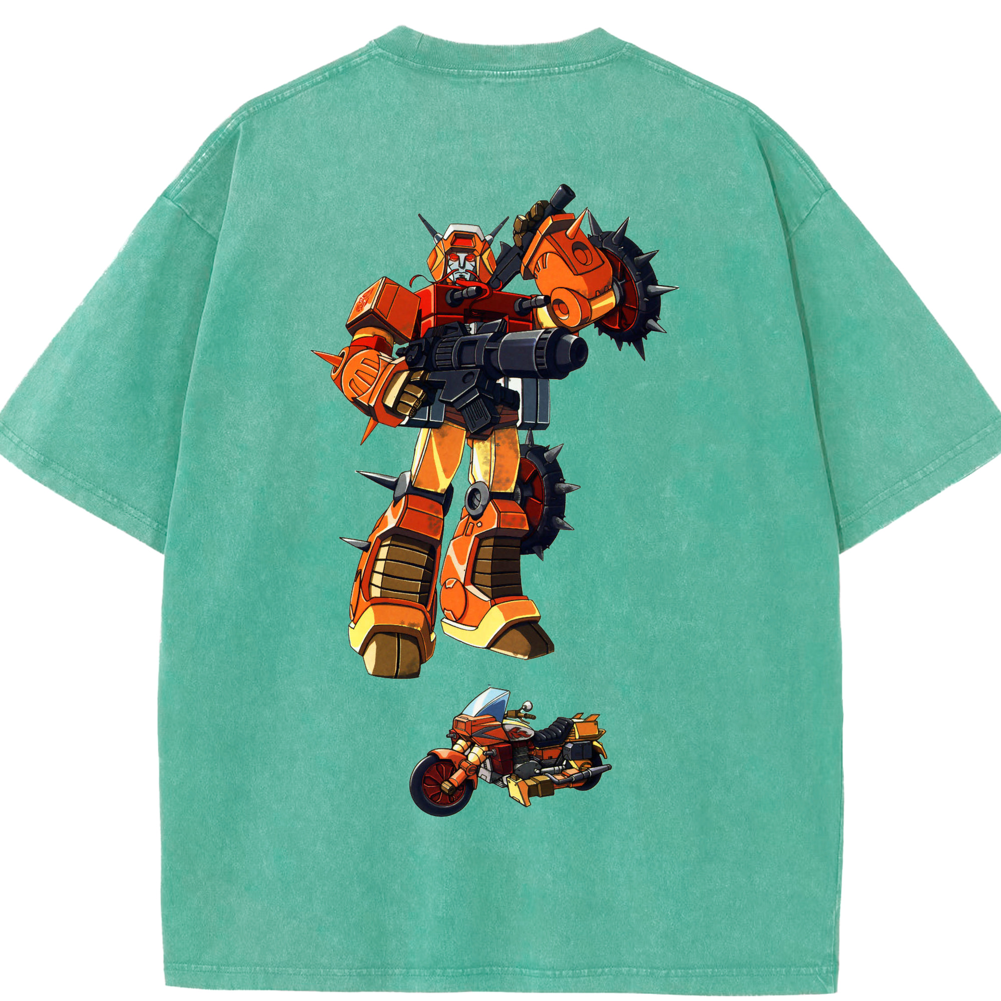 （画像用）  綿100% ヴィンテージ風 半袖Tシャツ（背面プリント）